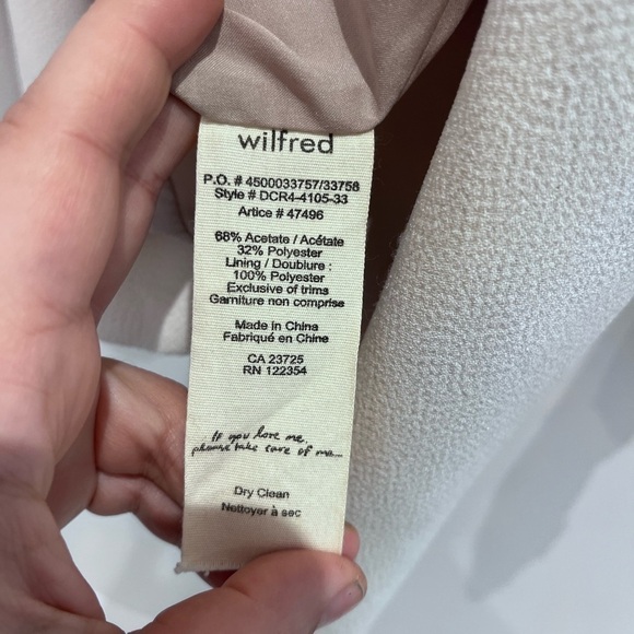 Aritzia , Wilfred  mayet crepe jacket beige moto jacket size xs cream color - Picture 6 of 9